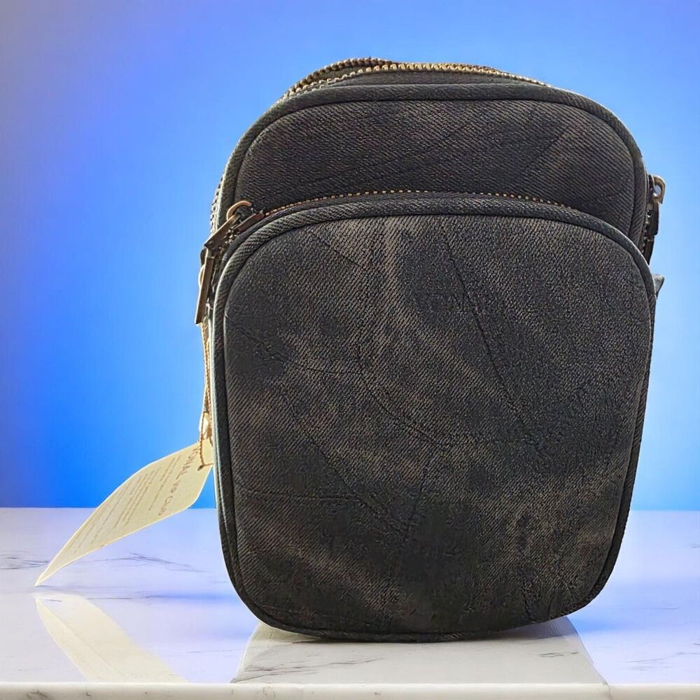 Handbag for Women Triple Pockets Crossbody Shoulder Bag Soft Denim - Picture 12 of 12